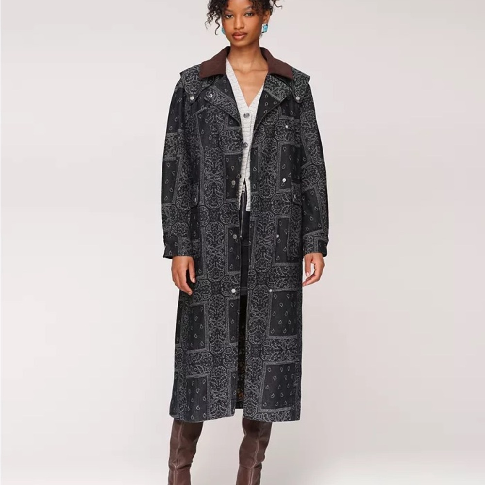 Avec Les Filles Women's Asymmetrical Utility Trench Coat NEW WITH TAGS - Picture 2 of 8